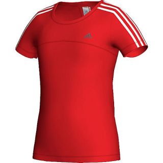 Adidas Mädchen Funktions Shirt Clima Core, rot/weiß rot/weiß im 