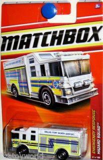 Matchbox 2011 HAZARD SQUAD Resue Truck Emergency Reponse #51/100 DFW 