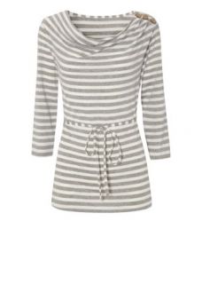 Matalan   Soon 3/4 Length Striped Cowl Top