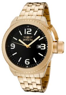 Invicta 0991 Watches,Mens Corduba Black Dial 18k Gold Plated 