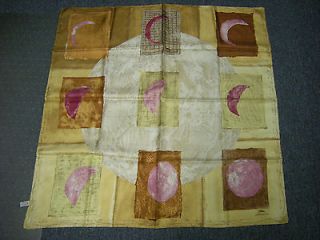 Lovely Longchamp Paris Silk Scarf with Moon Theme   Mint Condition