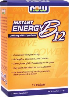 NOW Foods   Instant Energy B12 2000 mcg.   75 Packet(s)
