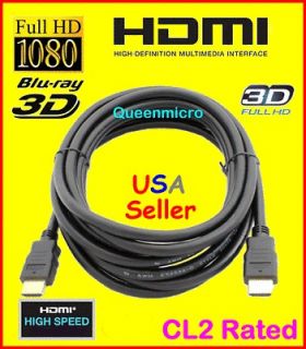   CL2 HDMI Tripled Shielded 3D HD TV Cable 4 XBOX PS3 Blu Ray LCD LED