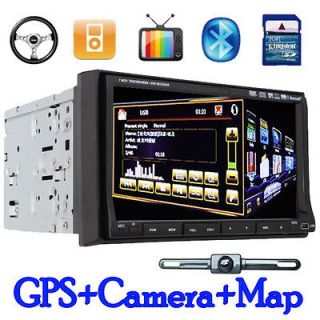 GPS System 2 Din 7 In Dash Car DVD Player CD Stereo Ipod Bluetooth TV 