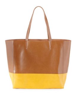 Colorblock East West Tote Bag, Yellow   