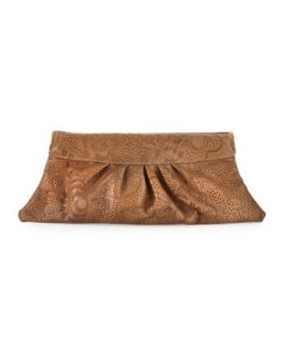 Louise Laser Cut Leather Clutch Bag   