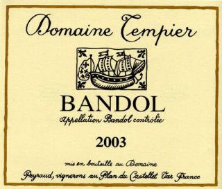 Dom. Tempier Cuvee Classique Bandol Rouge 2003 