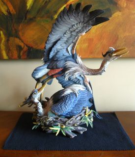 Hutschenreuthe​r G. Granget THE CHALLENGE Blue Herons Figurine