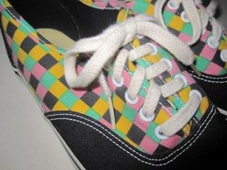 80s ~WHAM~Deadstoc​k Pink & Black Checkered Keds Sneaker Low Cut 