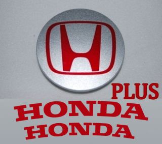 Honda H Center Cap + CALIPER Sticker Decal ANY COLOR CIVIC SI EX LX 