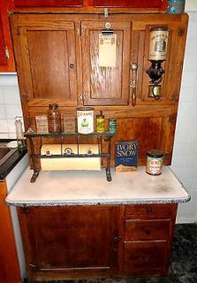   Vintage TIGER OAK Hoosier Old Antique Kitchen Cabinet w/Flour Bin