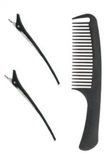 Ultron Carbon Line Detangling Comb & 2 Clips   Free Delivery 