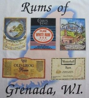   of Rum T Shirt Size Medium Grenada Rums of West Indies Tee Westerhall