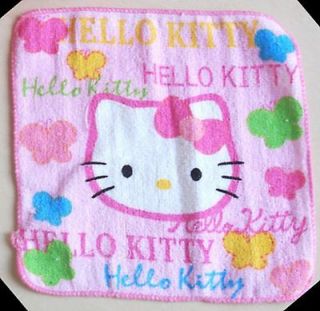 Hello Kitty Plush Hand Face Towel Design HK2 Sanrio Japanese Butterfly 