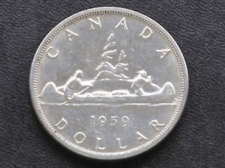 1959 Canada Silver Dollar Canadian Coin A4209L