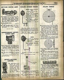 1918 AD Acetylene Lamps Justrite Carbide Lantern Klondyke Kamp Kooker 