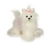 NEW WEBKINZ WHITE YORKIE DOG WITH PINK BOW HM070 SEALED CODE ~FREE US 