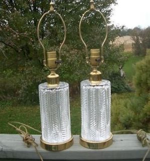Newly listed 2 Vintage WATERFORD CRYSTAL LAMP LIGHT PAIR SET SIGNED