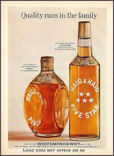1964 HAIG & HAIG Pinch Bottle & Five Star Scotch AD