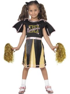 Kids Cheerleader Bat Halloween Smiffys Fancy Dress Costume