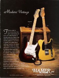 1995 PRINT AD FOR HAMER GUITARS ~ MODERN VINTAGE ~ T 51