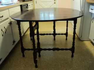 QUEEN ANN 8 LEG GATEWAY DINING TABLE SEATS 8+ VINTAGE & COMPLETELY 