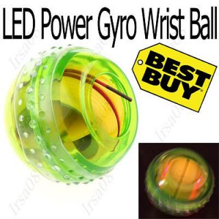   New 4 LED Flashlight Power Strength Massage Gyro Wrist Exercise Ball