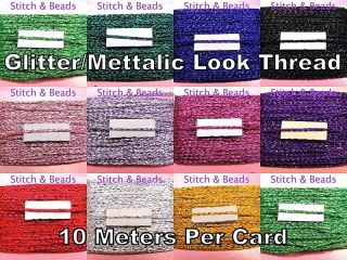 Glitter Thread Metallic 1mm Thick Shiny Decorative Embroidery Sewing x 