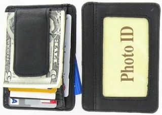 Mens Money Clip Front Pocket Wallet Card Case Billfold