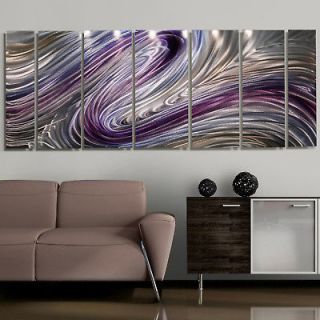   Purple/Silver Painting Metal Wall Art Decor Wild Imagination