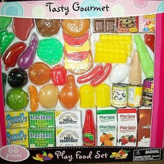 55) Pieces PRETEND / PLAY FOOD SET Ages 3+ 