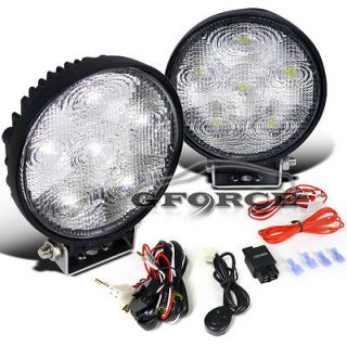 2PC 4.5 ROUND 6 LED BULB DRL BUMPER LAMP WITH ATV BOAT+SWITCH+BRACKET