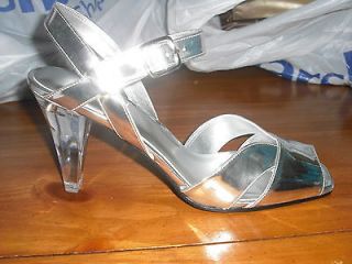 NEW Womens Impo Silver/Clear Heels w/ Strap Size 8.5 *Night/Cocktai 