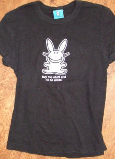 Happy Bunny Comic Cartoon T Shirt Girls sz S