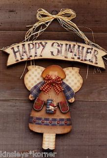 Primitive Wood Pattern   Happy Summer Angel   Country Faces
