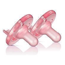 New Soothie Infant Pacifiers, 3m +, 2pk, PINK BPA FREE