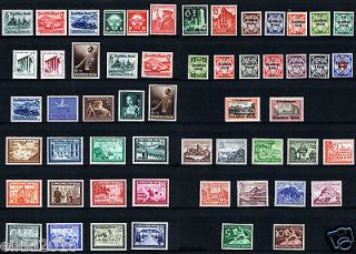 German 3rd Reich Nazi Deutschen Reichspost 1939 Full Year stamps, Mi 