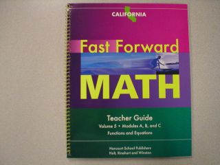   Math Teacher Guide Volume 5 California Harcourt ISBN 0153636920