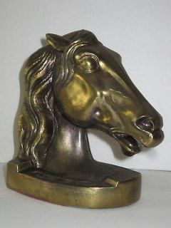 Antique Art Deco Horse Head Mustang Equine Bookend Door Stop