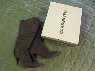 Classified Brand Suede Boots Tobacco Color (Dark Brown) Size 7