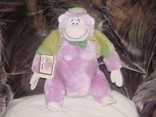 12 The Great Grape Ape plush Toy W/Tags 1985 Hanna Barbera By 