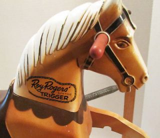 ROY ROGERS 1950s RICH TOYS TRIGGER RIDE ON SPRING ROCKING HORSE 