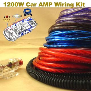   Car Amplifier AMP Sub Wiring Installation Kit Power Wire Cable Fuse