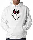 Ghost Face Scary Halloween 50/50 Pullover Hoodie