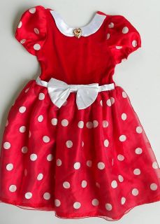 MINNIE MOUSE HALLOWEEN COSTUME DRESS  GIRLS 7 8 RED WHITE 
