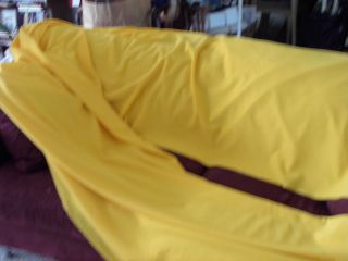 SOLID YELLOW FABRIC 6 1/3 YDS X 65 CRAFTS BANQUET TABLES & MORE