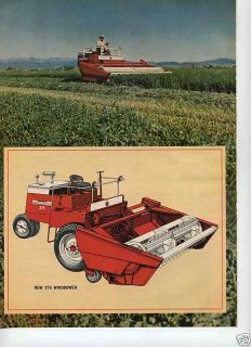 1967 International Harvester IH 275 Windrower 2 Page Farm Tractor Ad