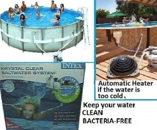 1,800 18 x 52 Intex Above Ground Swimming Pool & SALTWATER SYSTEM 
