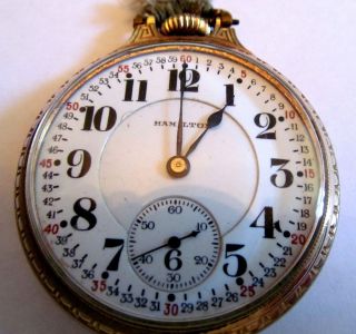   antique Hamilton 21 Jewel gold filled Railroad Grade #992 pocket watch