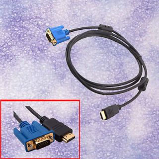 ft HDMI Male to SVGA VGA 15 pin Male Cable Black